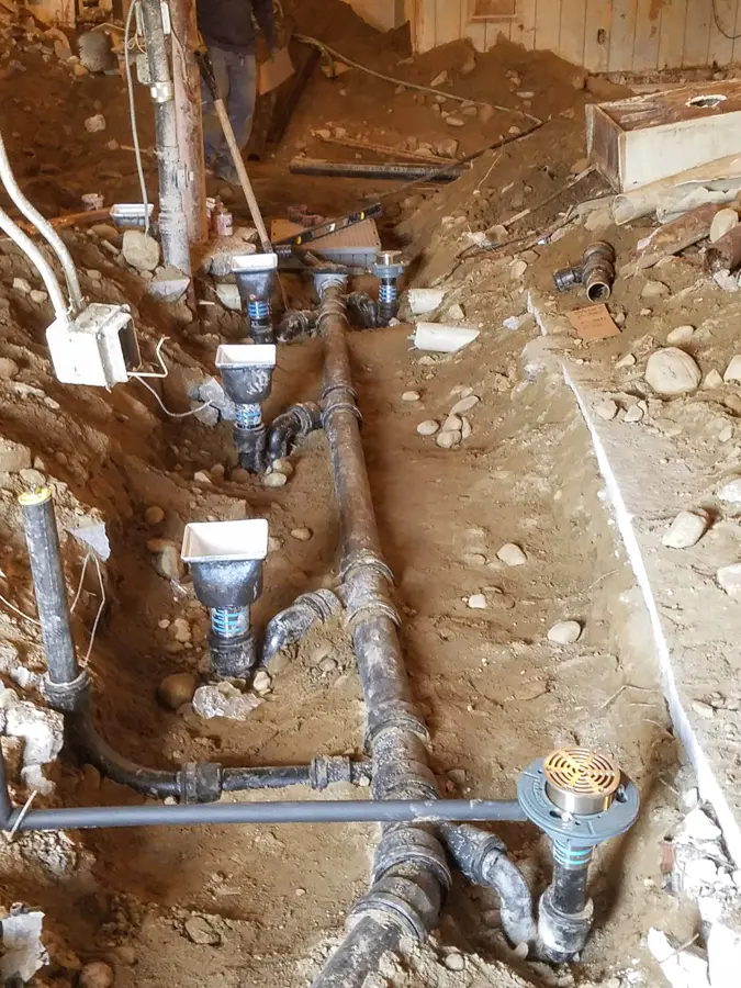 Underground drain and sewer piping repair